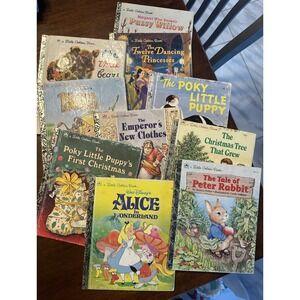 Lot of 10 Vintage Little Golden Book Assorted Kids Books Peter Rabbit 3 Bears